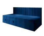 Polsterbett 80x180 cm für Kinderzimmer, Einzelbett mit Bettkasten, Rückenlehne und Matratze, INTARO 35M