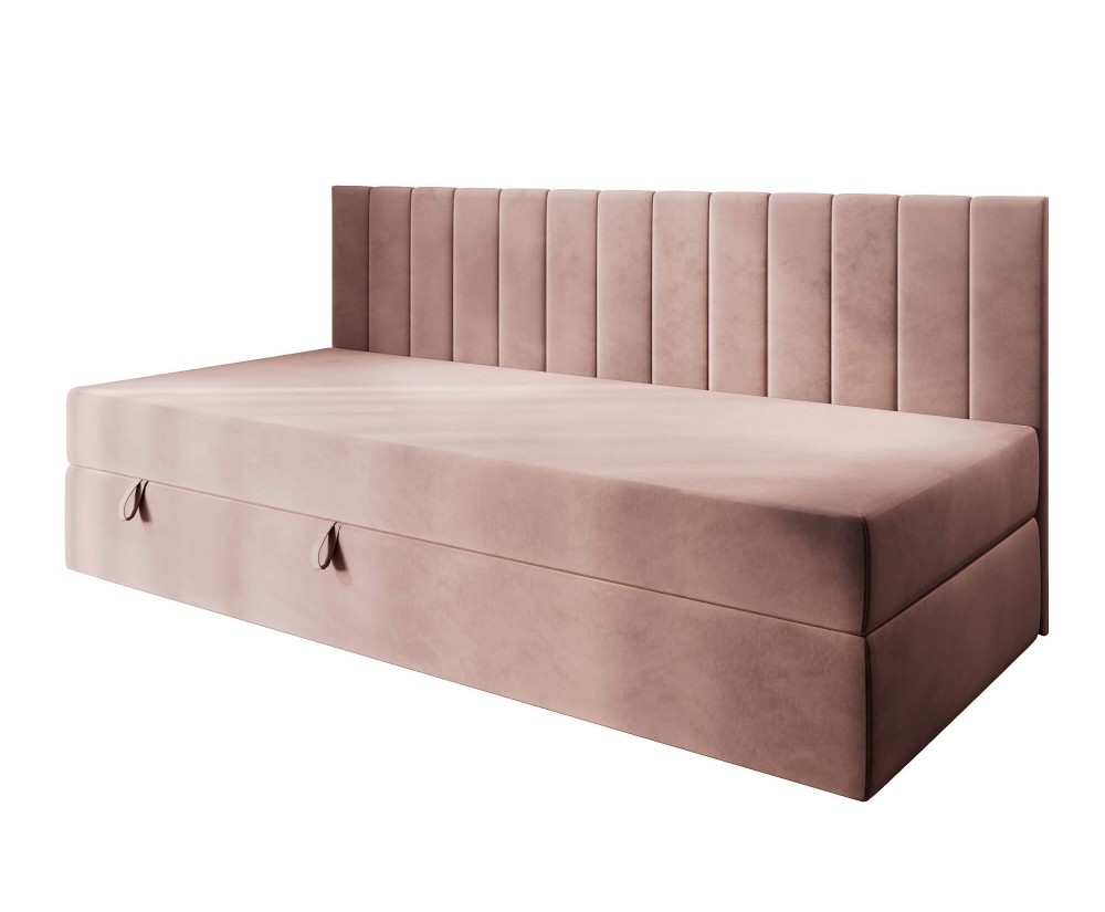 Jugendbett 80x200 cm mit Stauraum, Rückenlehne und Matratze, Polsterbett INTARO 35M Jugendbett 80x200 cm mit Stauraum, Rückenlehne und Matratze, Polsterbett INTARO 35M