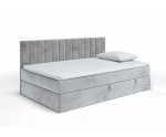 Einzelbett 90x200 cm mit Bettkasten und Bonell-Matratze, Schlafsofa INTARO 35M