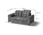 Modernes 2-Sitzer-Sofa mit Bettkasten, verstellbare Kopfteile, FERRO 56