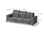 Modernes 3-Sitzer-Sofa mit Schlaffunktion, verstellbare Kopfteile, FERRO 57 Modernes 3-Sitzer-Sofa mit Schlaffunktion, verstellbare Kopfteile, FERRO 57
