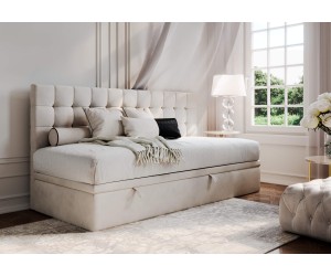 MELANIA 1R Polsterbett 80x200 cm für Jugendzimmer, ohne Matratze