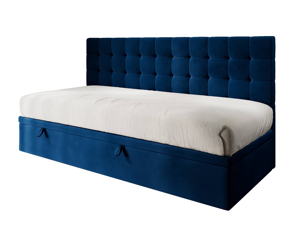 Schönes Singlebett 120x200 cm mit Bettkasten, ohne Matratze, MELANIA 1R