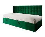 Schönes Singlebett 120x200 cm mit Bettkasten, ohne Matratze, MELANIA 1R