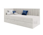 Jugendbett 80x180 cm, Polsterbett, Einzelbett mit Bettkasten, INTARO A27