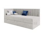 Jugendbett 80x180 cm, Einzelbett mit Bettkasten, Polsterbett INTARO A27