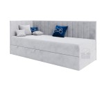 Polsterbett 80x200 cm, Einzelbett mit Bettkasten, Jugendbett INTARO A27