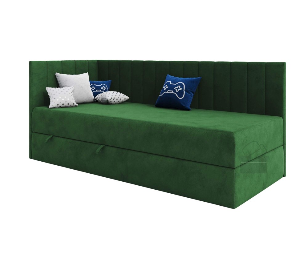 Singlebett 100x200 cm, Polsterbett mit Bettkasten, Jugendbett INTARO A27 Singlebett 100x200 cm, Polsterbett mit Bettkasten, Jugendbett INTARO A27