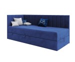 Eckbett 120x200 cm, Jugendbett mit Bettkasten, Singlebett INTARO A27