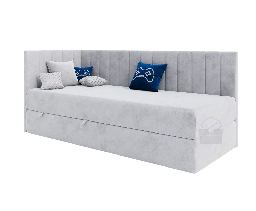 Eckbett 120x200 cm, Jugendbett mit Bettkasten, Singlebett INTARO A27 Eckbett 120x200 cm, Jugendbett mit Bettkasten, Singlebett INTARO A27