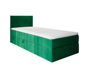 Einzelbett 80x200 cm, Boxspringbett mit Bettkasten, Gleitfüße, INTARO A10