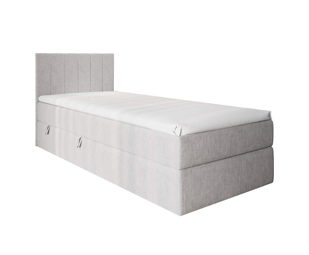 Kinderbett 100x200 cm, Boxspringbett mit Bettkasten, Gleitfüße, INTARO A10