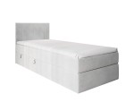 Einzelbett 120x200 cm, Boxspringbett mit Bettkasten, Gleitfüße, INTARO A10