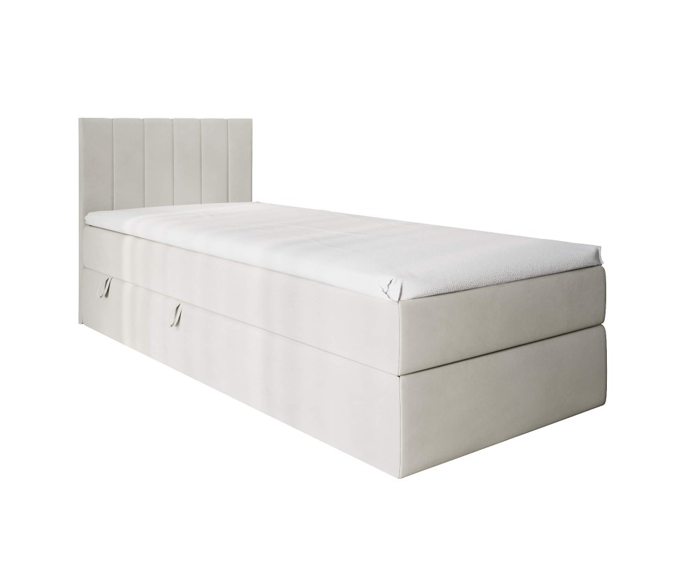 Einzelbett 120x200 cm, Boxspringbett mit Bettkasten, Gleitfüße, Singlebett INTARO A10 Einzelbett 120x200 cm, Boxspringbett mit Bettkasten, Gleitfüße, Singlebett INTARO A10
