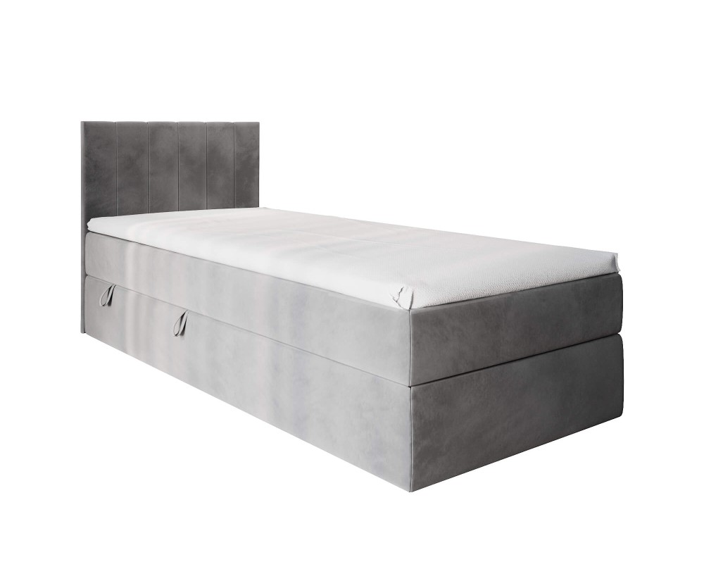 Einzelbett 120x200 cm, Boxspringbett mit Bettkasten, Gleitfüße, INTARO A10 Einzelbett 120x200 cm, Boxspringbett mit Bettkasten, Gleitfüße, INTARO A10