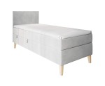 Boxspringbett 80x180 cm, Einzelbett mit Bettkasten, auf Füßen, INTARO A10