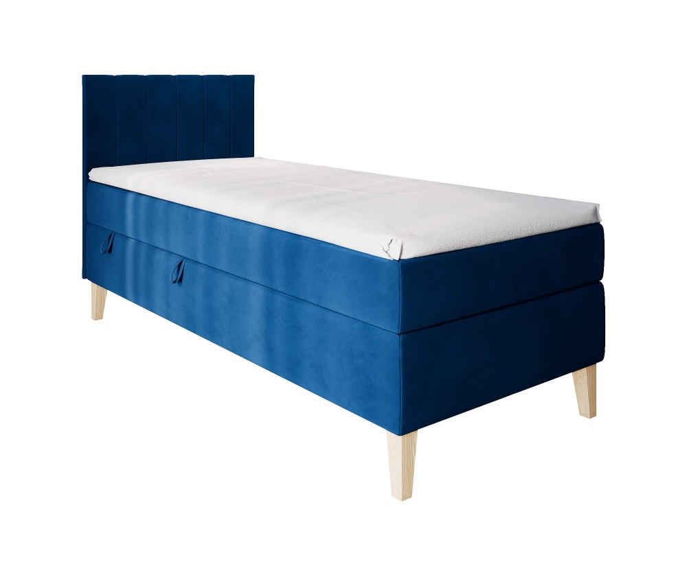 Boxspringbett 80x180 cm, Einzelbett mit Bettkasten, auf Füßen, INTARO A10 Boxspringbett 80x180 cm, Einzelbett mit Bettkasten, auf Füßen, INTARO A10