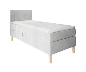 Jugendbett 80x200 cm, Einzelbett mit Bettkasten, auf Füßen, INTARO A10