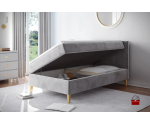Jugendbett 100x200 cm, Kontinentalbett mit Bettkasten, auf Füßen, INTARO A10