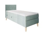 Boxspringbett 120x200 cm, Einzelbett mit Bettkasten, auf Füßen, INTARO A10