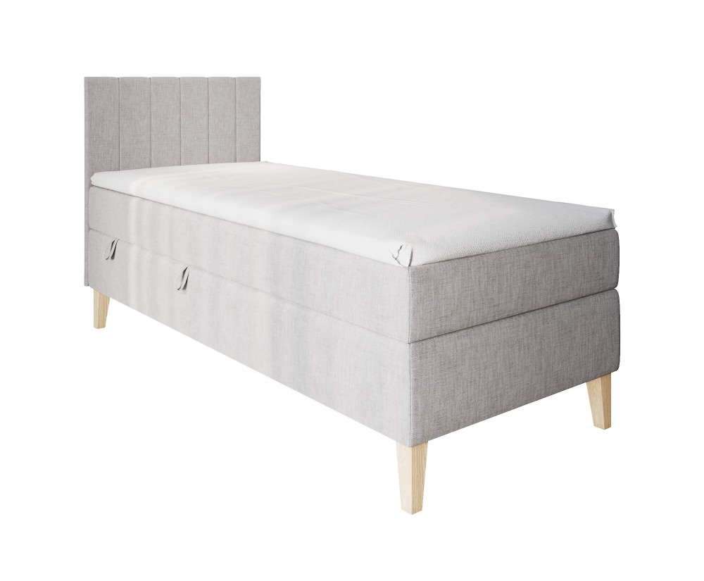 Boxspringbett 120x200 cm, Einzelbett mit Bettkasten, auf Füßen, INTARO A10 Boxspringbett 120x200 cm, Einzelbett mit Bettkasten, auf Füßen, INTARO A10