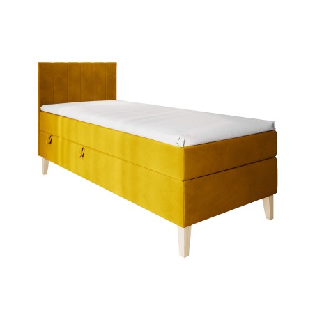 Boxspringbett 120x200 cm, Einzelbett mit Bettkasten, auf Füßen, INTARO A10