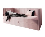Polsterbett 80x200 cm mit Bettkasten und Matratze für Jugendzimmer, Einzelbett MILENA 2M Polsterbett 80x200 cm mit Bettkasten und Matratze für Jugendzimmer, Einzelbett MILENA 2M
