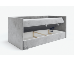 Schlafsofa 90x200 cm mit Bettkasten und Bonell-Matratze, Jugendbett MILENA 2M