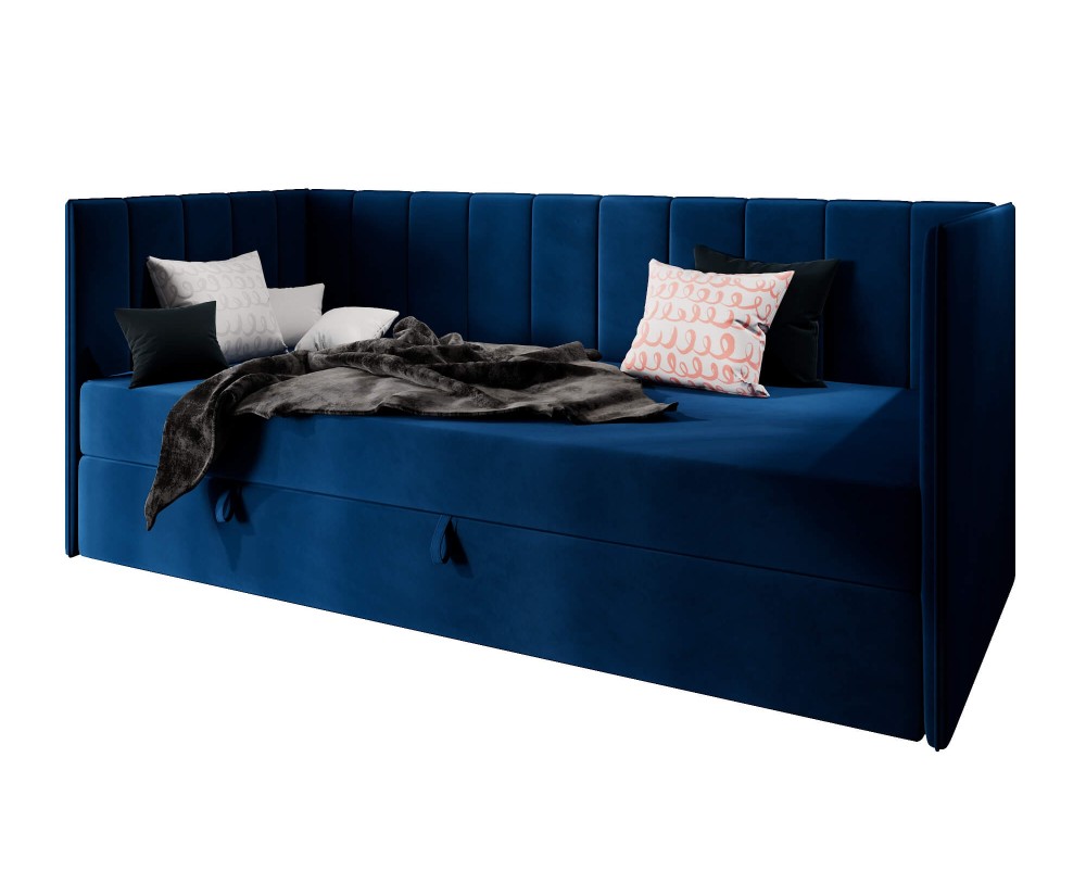 Schlafsofa 90x200 cm mit Bettkasten und Bonell-Matratze, Jugendbett MILENA 2M Schlafsofa 90x200 cm mit Bettkasten und Bonell-Matratze, Jugendbett MILENA 2M