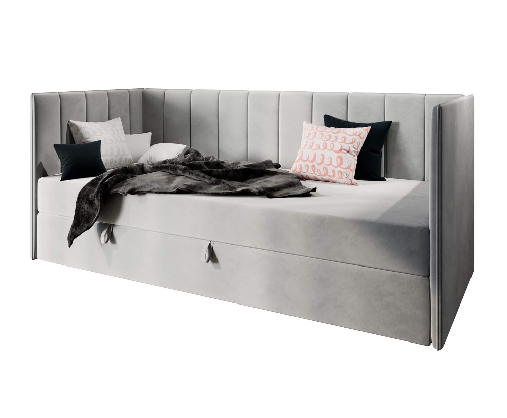 Jugendcouch 100x200 cm mit Bettkasten und Matratze, Jugendbett MILENA 2M Jugendcouch 100x200 cm mit Bettkasten und Matratze, Jugendbett MILENA 2M