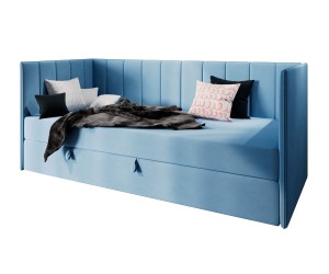 MILENA Jugendcouch 100x200 cm, Jugendbett, Einzelbett mit Bettkasten und Matratze