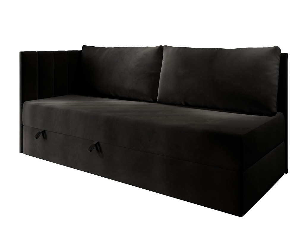Einzelbett 100x200 cm mit RÜCKENKISSEN, Polsterbett mit Bettkasten, Farbvarianten, Schlafsofa INTARO A27 Einzelbett 100x200 cm mit RÜCKENKISSEN, Polsterbett mit Bettkasten, Farbvarianten, Schlafsofa INTARO A27
