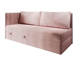 Schlafsofa 120x200 cm mit RÜCKENKISSEN, Polsterbett mit Bettkasten, Farbvarianten, Einzelbett INTARO A27