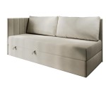 Schlafsofa 120x200 cm mit RÜCKENKISSEN, Polsterbett mit Bettkasten, Farbvarianten, Einzelbett INTARO A27
