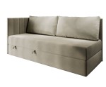 Schlafsofa 120x200 cm mit RÜCKENKISSEN, Polsterbett mit Bettkasten, Farbvarianten, Einzelbett INTARO A27