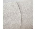 Ehebett 160x200 cm für Schlafzimmer, mit Matratze und Topper, Boucle-Stoff, FERRO 71