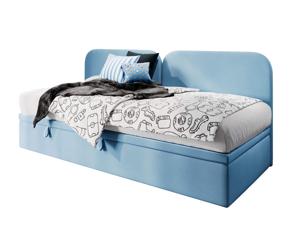 Polsterbett 80x180 cm, Kinderbett, Jugendbett, Seitenblende abgerundet, OLIVIA Polsterbett 80x180 cm, Kinderbett, Jugendbett, Seitenblende abgerundet, OLIVIA