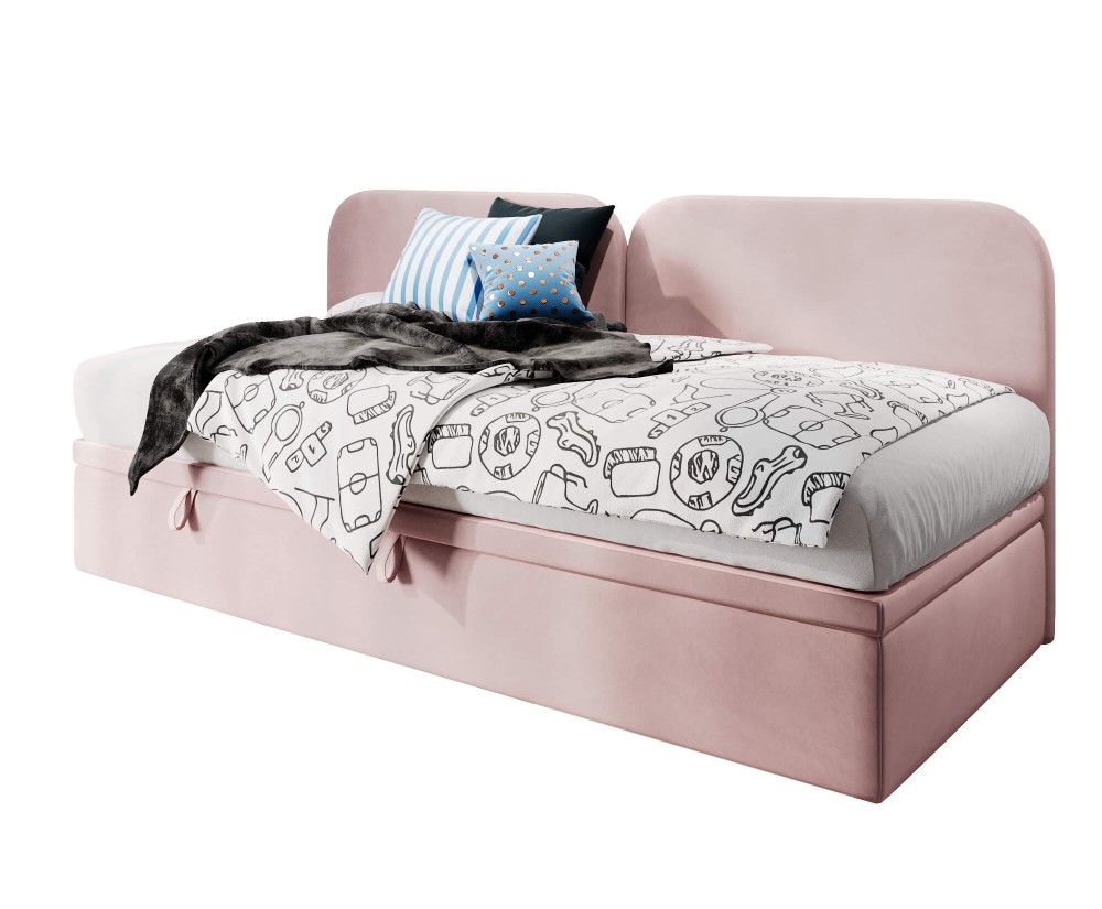 Jugendbett 80x200 cm, Kinderbett, Polsterbett, Seitenblende abgerundet, OLIVIA 2R Jugendbett 80x200 cm, Kinderbett, Polsterbett, Seitenblende abgerundet, OLIVIA 2R