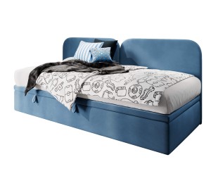 OLIVIA Jugendbett 80x200 cm, Kinderbett, Polsterbett, Seitenblende abgerundet