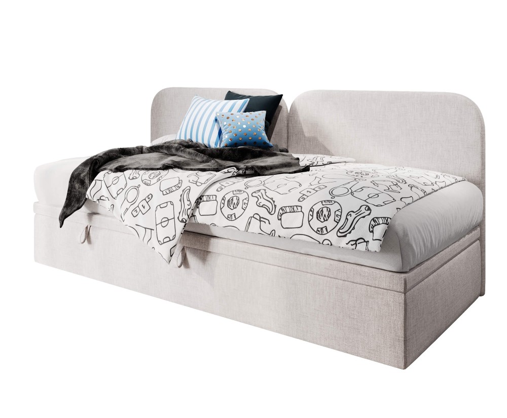 Singlebett 100x200 cm, Polsterbett, Jugendbett, Seitenblende abgerundet, OLIVIA 2R Singlebett 100x200 cm, Polsterbett, Jugendbett, Seitenblende abgerundet, OLIVIA 2R