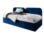 Einzelbett 120x200 cm, Polsterbett, Jugendbett, Seitenblende abgerundet, OLIVIA 2R