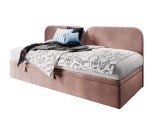 Einzelbett 120x200 cm, Polsterbett, Jugendbett, Seitenblende abgerundet, OLIVIA 2R