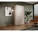 Drehtürenschrank Breite 101 cm zweitürig, Kleiderschrank, beige, SVENBOX-N 