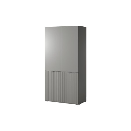 Drehtürenschrank Breite 101 cm zweitürig, Kleiderschrank, grau, SVENBOX-N 