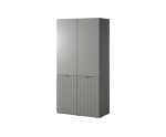 Drehtürenschrank Breite 101 cm zweitürig, Kleiderschrank, grau, SVENBOX-N 