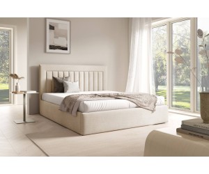 Polsterbett 140x200 cm, Ehebett, Doppelbett mit Bettkasten, PRATO T14