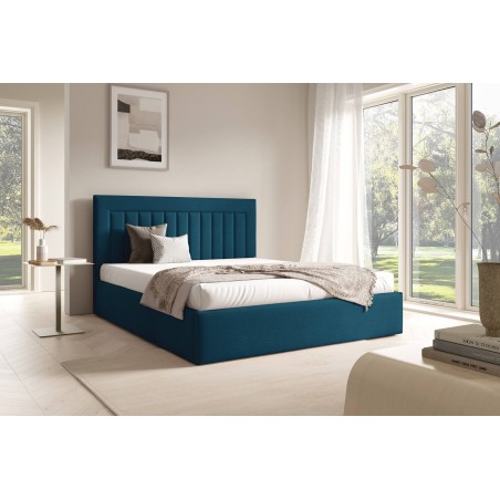 Doppelbett 160x200 cm, Ehebett, Polsterbett mit Bettkasten, PRATO T14