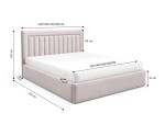 Doppelbett 180x200 cm, Ehebett, Polsterbett mit Bettkasten, PRATO T14