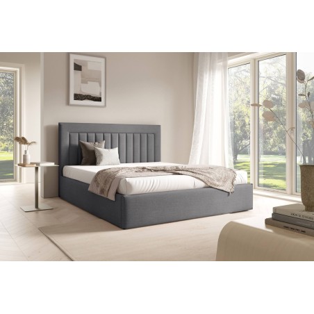 Doppelbett 180x200 cm, Ehebett, Polsterbett mit Bettkasten, PRATO T14