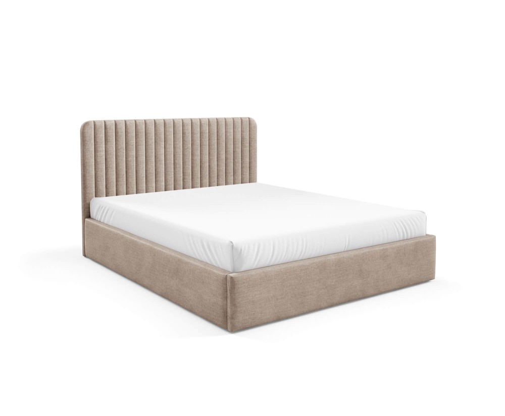 Doppelbett 160x200 cm, Ehebett, Polsterbett mit Bettkasten, PRATO T15